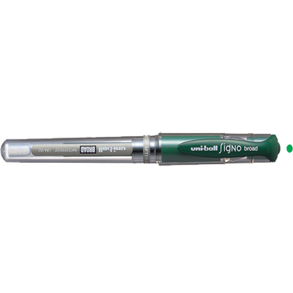 Uni-Ball Roller Kalem Signo Broad Jel Bilye Uç İmza Kalemi 1.0 MM Yeşil UM-153