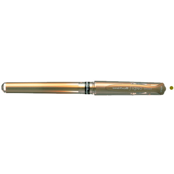 Uni-Ball Roller Kalem Signo Broad Jel Bilye Uç Davetiye 1.0 MM Altın UM-153