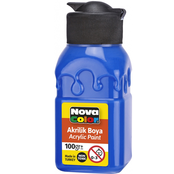 Nova Color Akrilik Boya Şişe 100 CC Mavi NC-2012