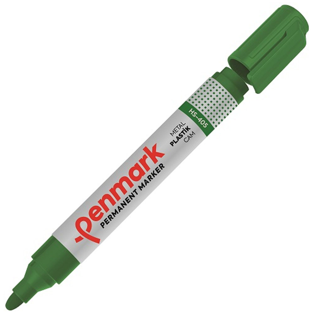 Penmark Markör Permanent Yuvarlak Uç Yeşil HS-405