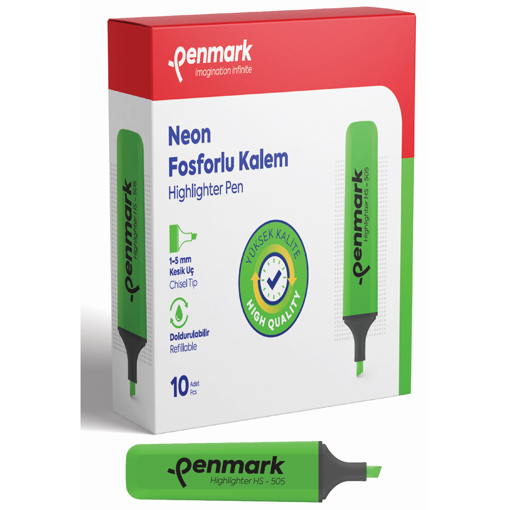Penmark Fosforlu Kalem Neon Yeşil HS 505 02