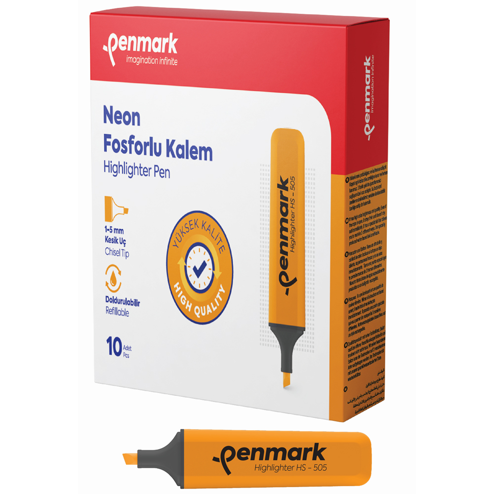 Penmark Fosforlu Kalem Neon Turuncu HS 505