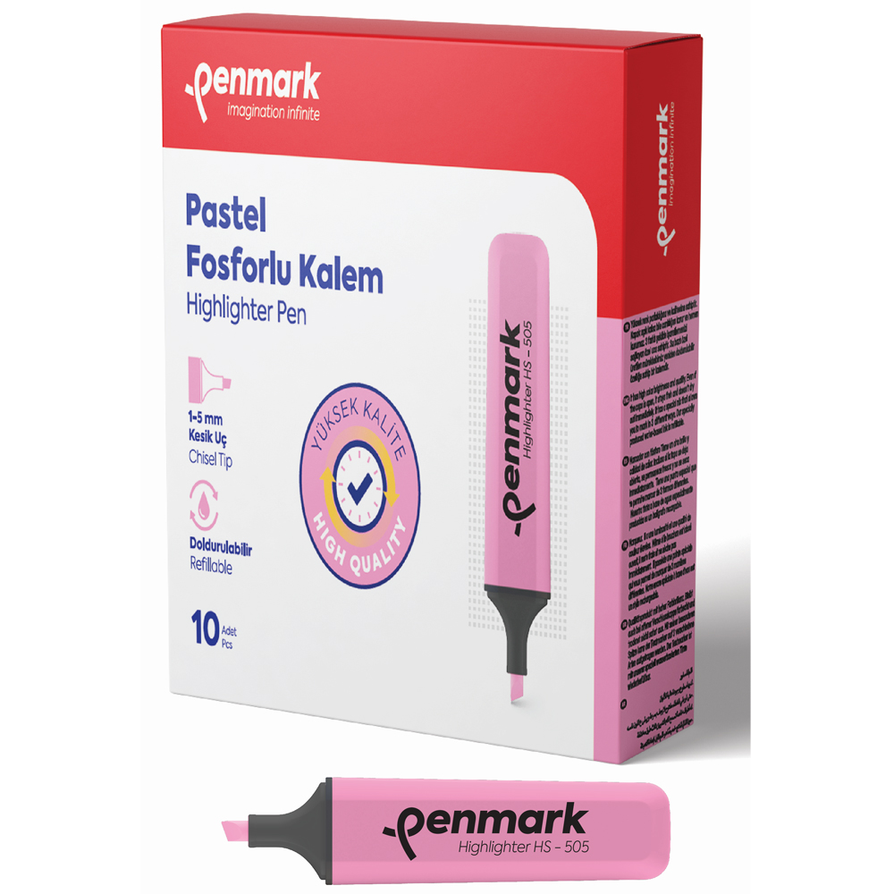 Penmark Fosforlu Kalem Pastel Gülsuyu HS-505
