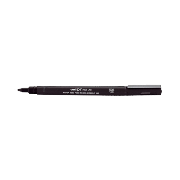 Uni-Ball Çizim Kalemi Akrilik Uçlu Fine Line Pin 0.6 MM Siyah PIN 06-200(S)0